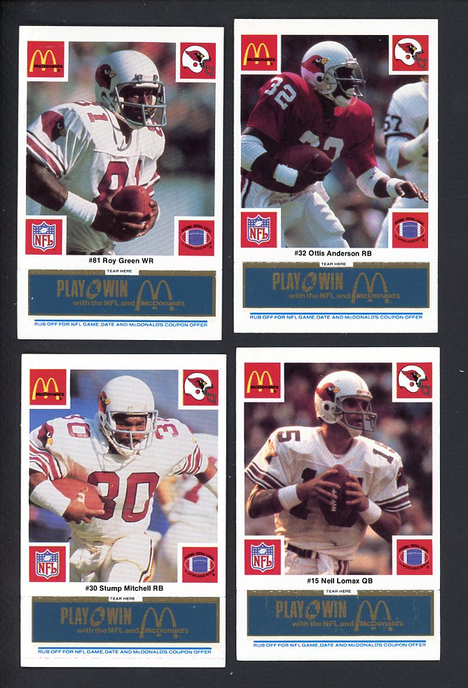 1986 McDonalds St. Louis Cardinals Complete Set Blue 559766