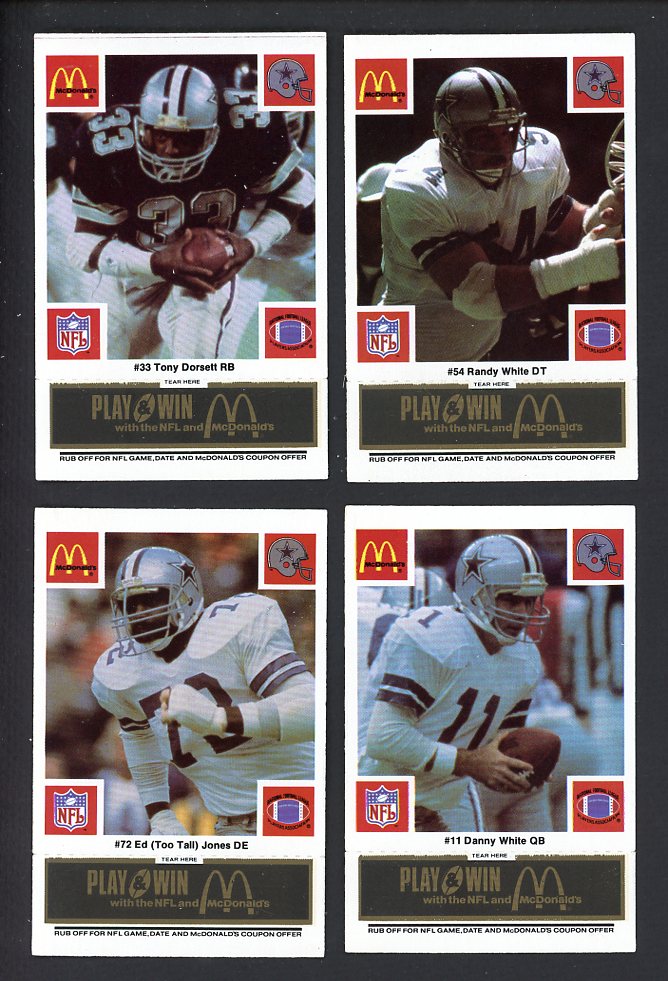 1986 McDonalds Dallas Cowboys Complete Set Black 559772