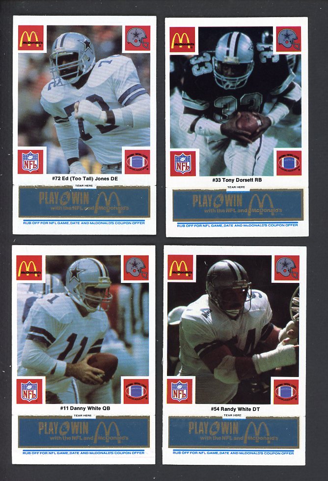 1986 McDonalds Dallas Cowboys Complete Set Blue 559773