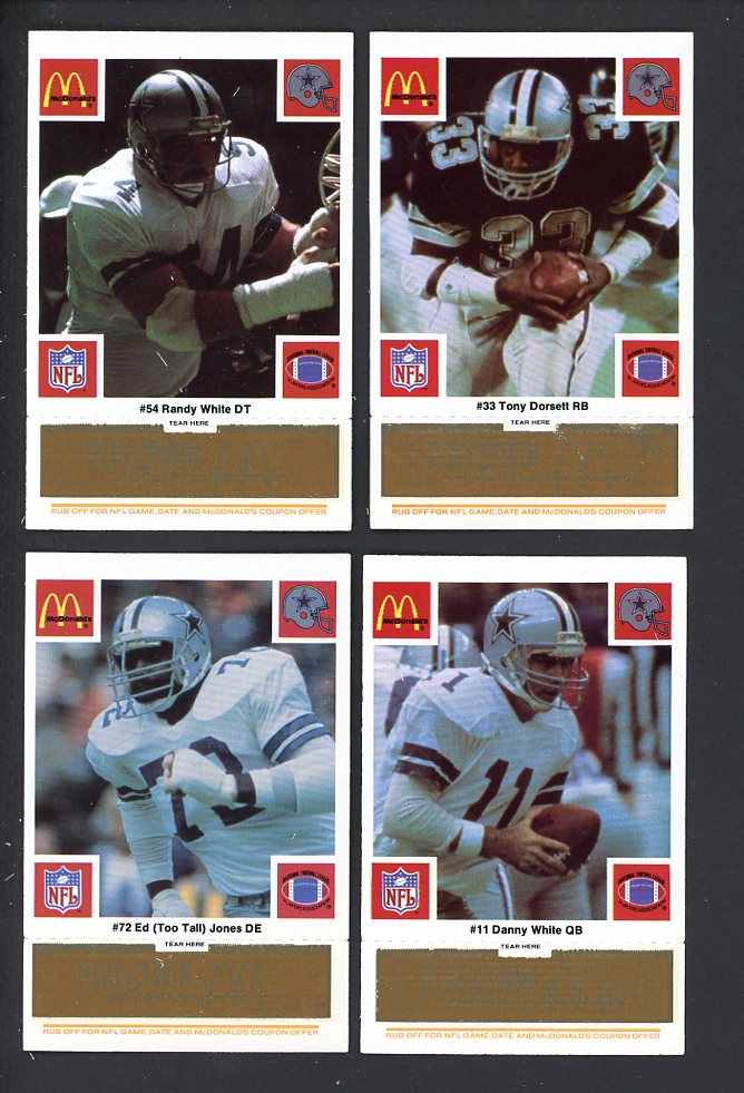 1986 McDonalds Dallas Cowboys Complete Set Gold 559774