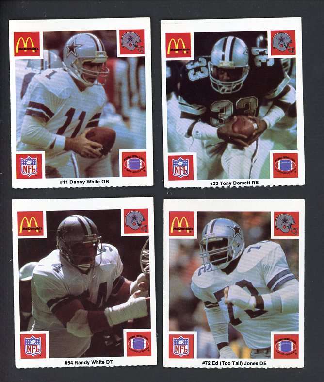 1986 McDonalds Dallas Cowboys Complete Set No Tabs 559776