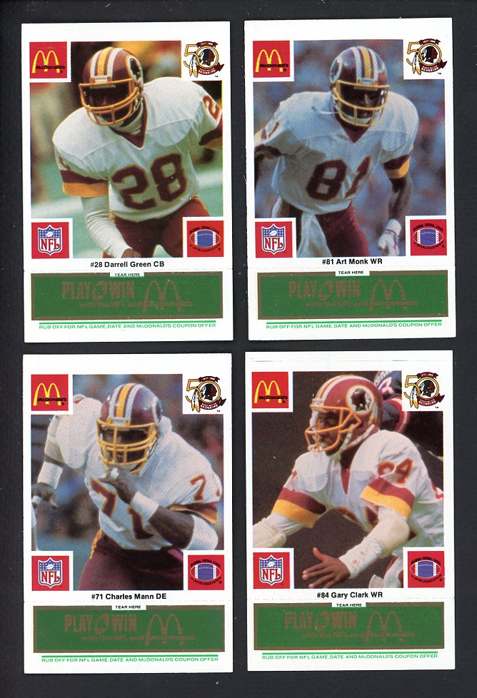 1986 McDonalds Washington Complete Set Green 559799