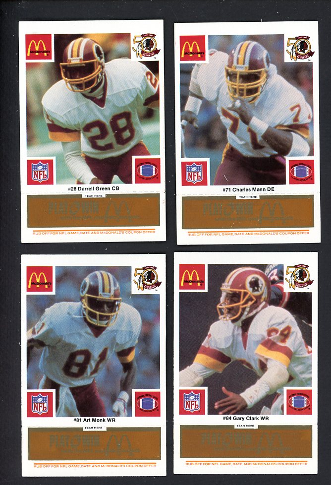 1986 McDonalds Washington Complete Set Gold 559802