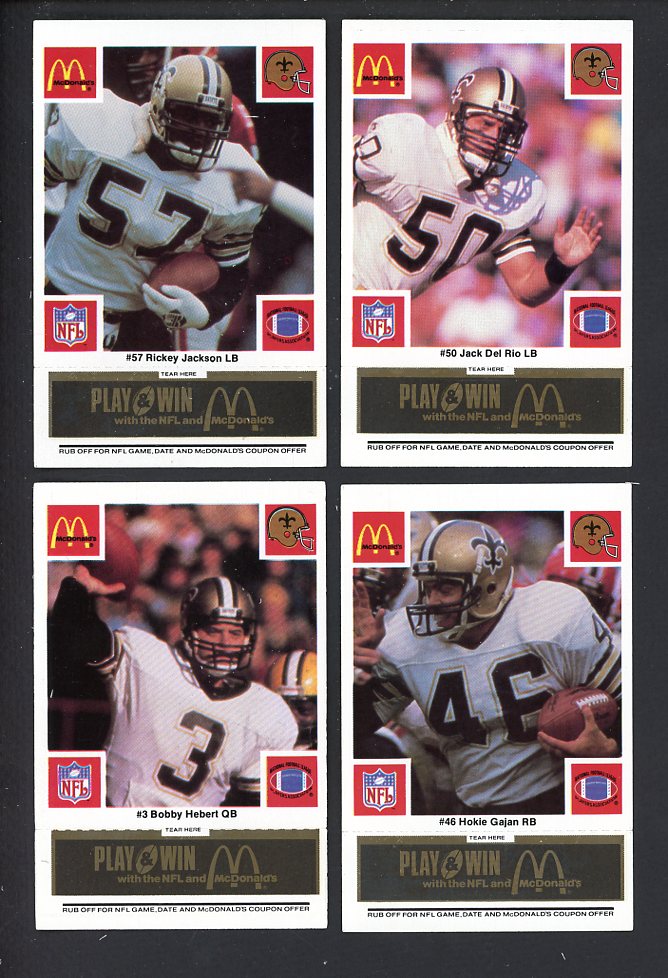 1986 McDonalds New Orleans Saints Complete Set Black 559803