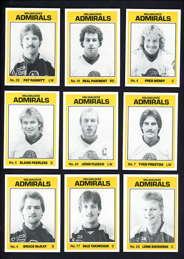 1981 Team Issue Milwaukee Admirals Complete Set 559871