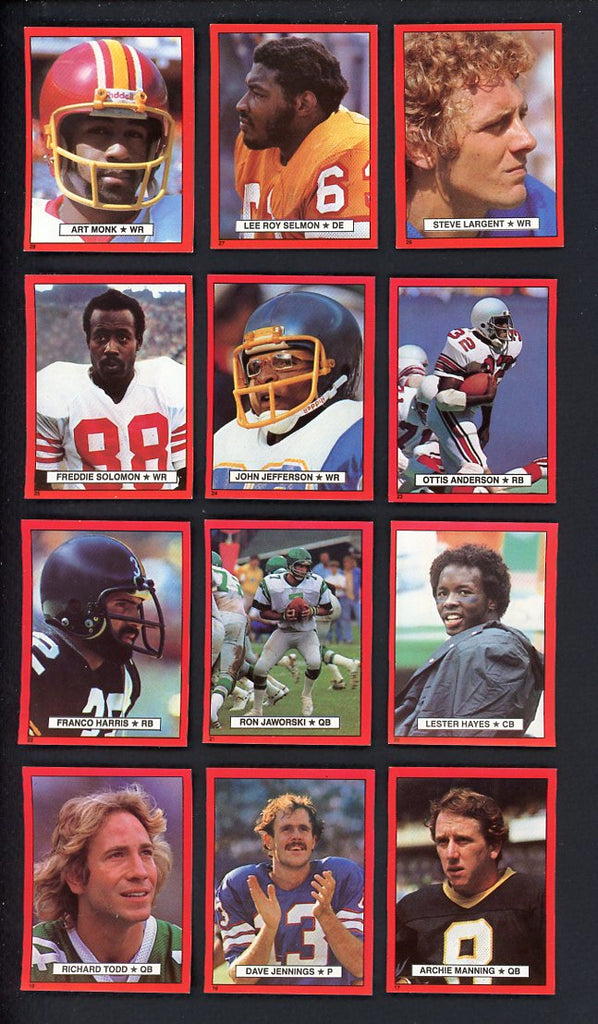1981 Topps Football Red Border Stickers Complete Set 559904