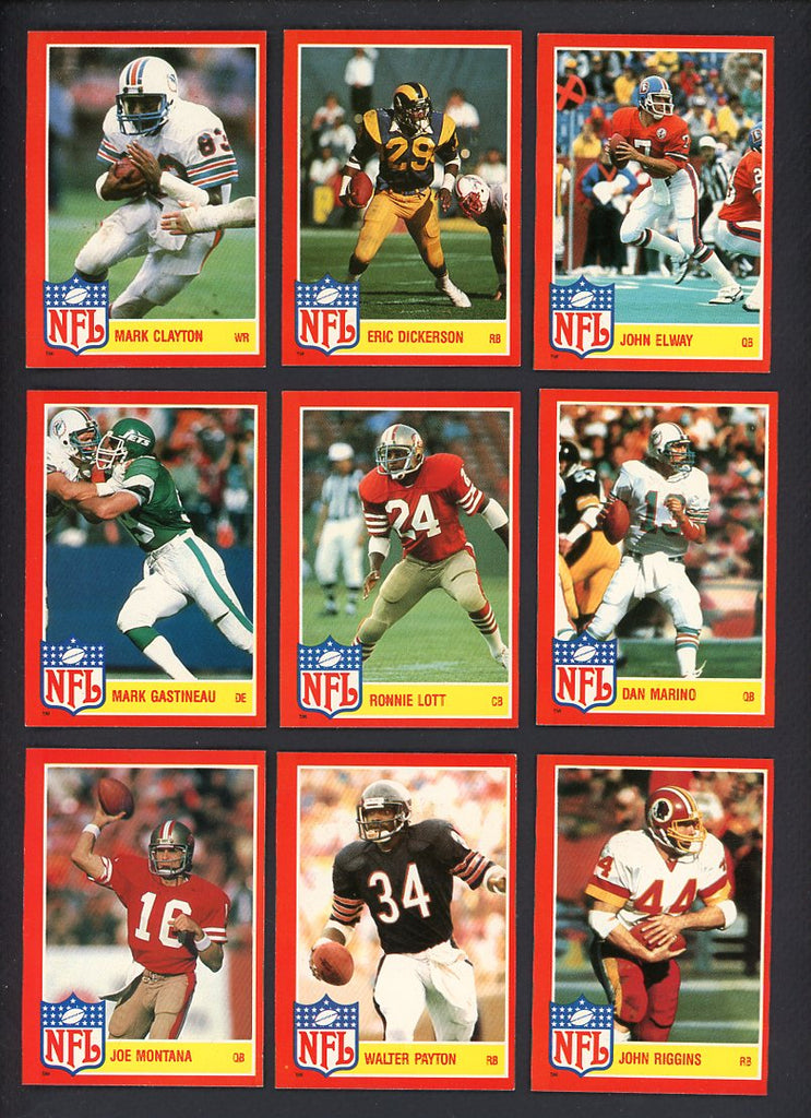 1985 Topps Football Glossy Inserts Complete Set 559907