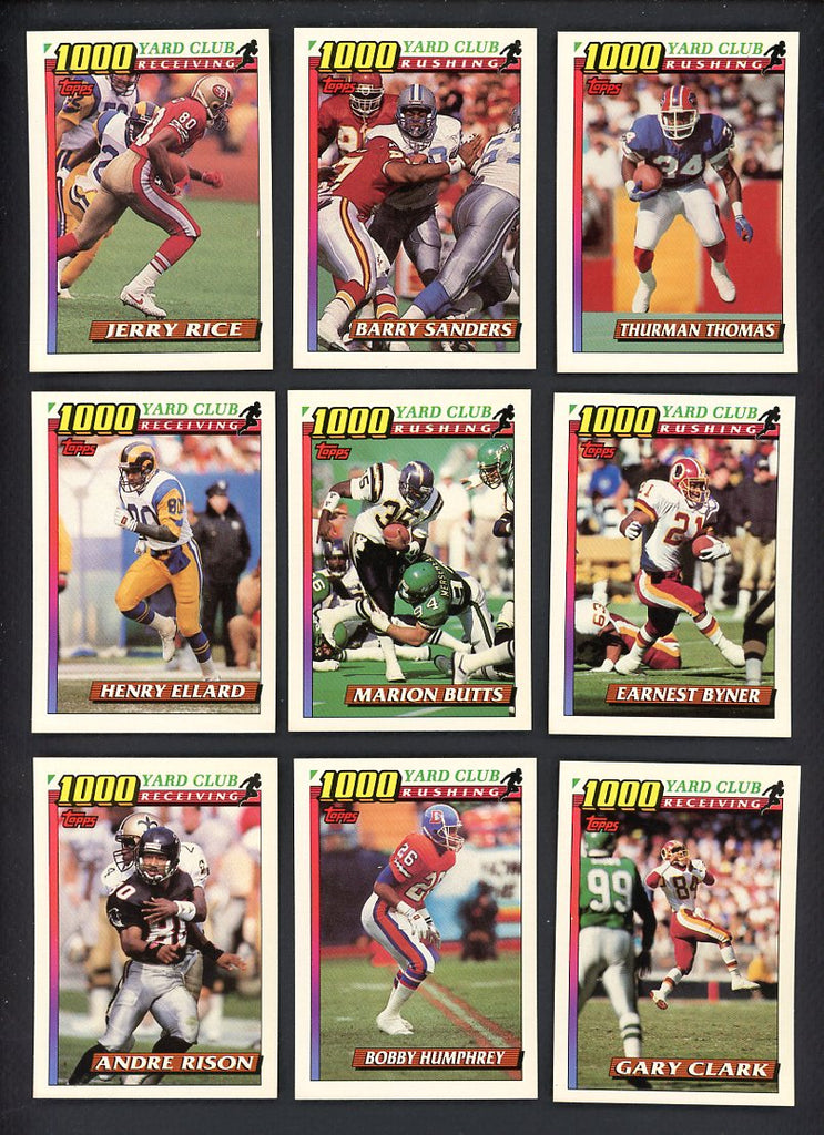 1991 Topps Football 1000 Yard Club Complete Set 559911