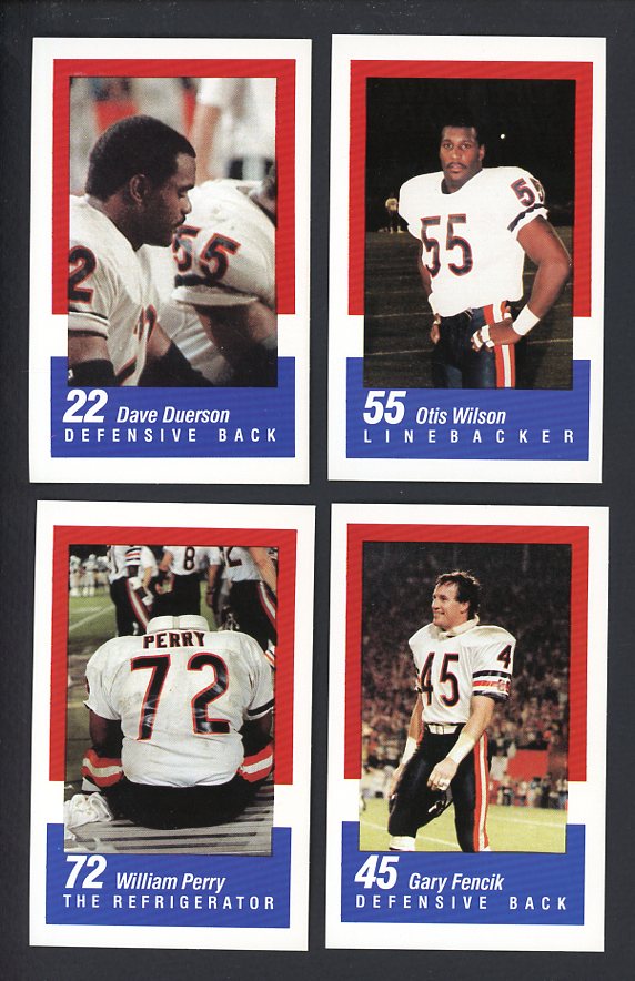 1986 Police Super Bowl Bears Patriots Complete Set 559973