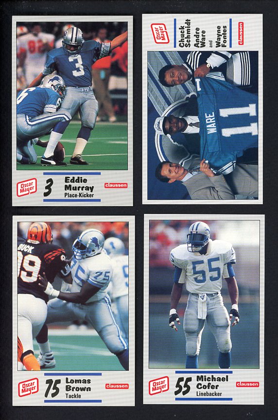 1990 Police Detroit Lions Complete Set 559985