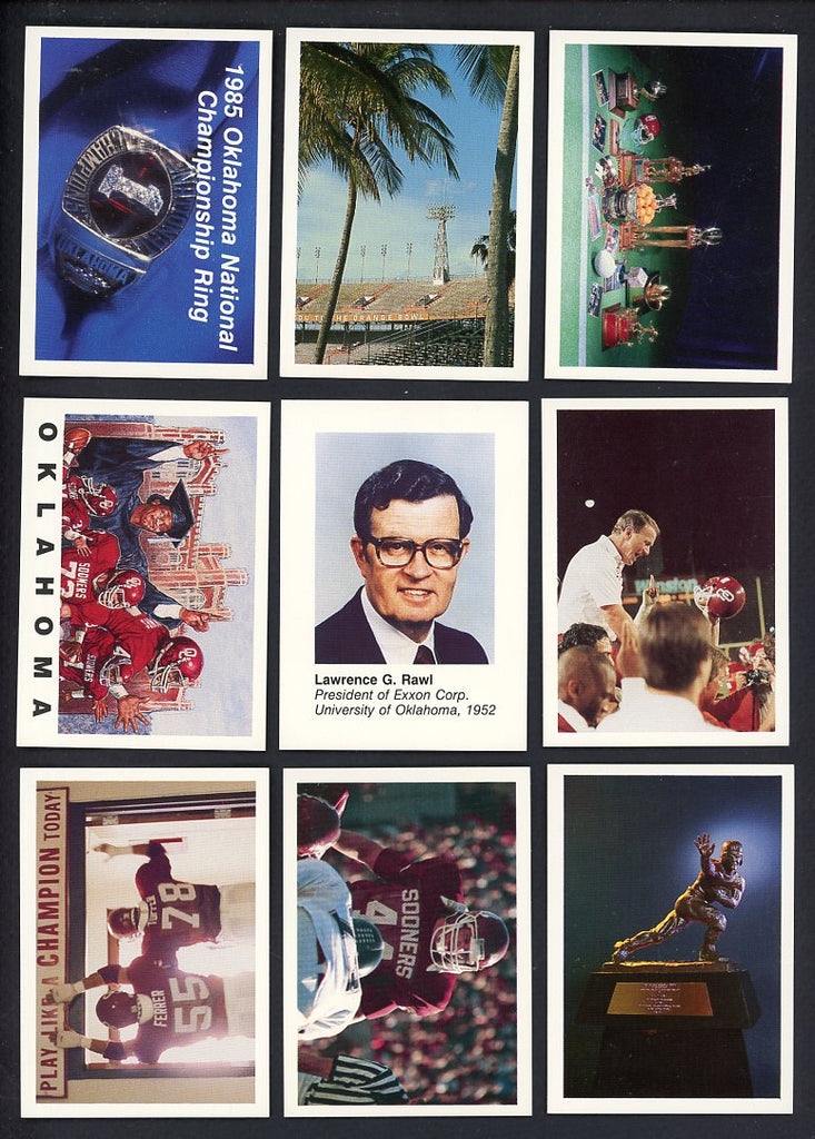 1986 Police Oklahoma Sooners Complete Set 560006
