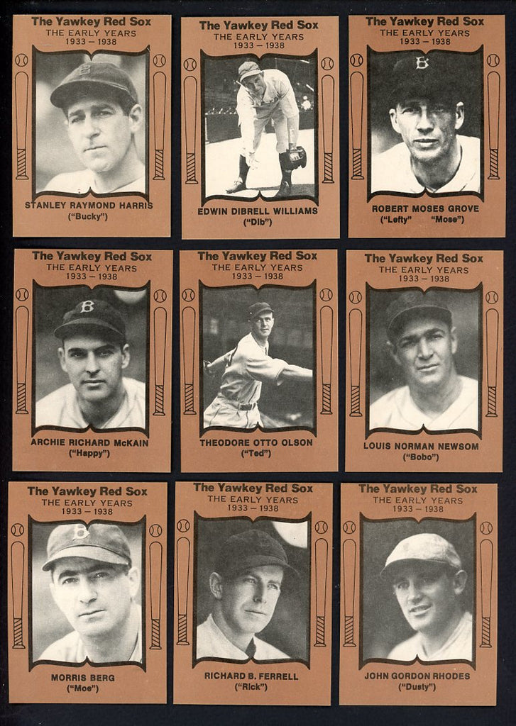 1972 The Yawkey Red Sox Complete Set 560082