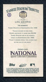 2008 Topps National Convention 1888 Allen & Ginter Lou Gehrig Card