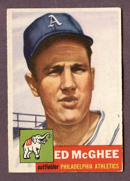 1953 Topps Baseball #195 Ed McGhee A's VG-EX 110109