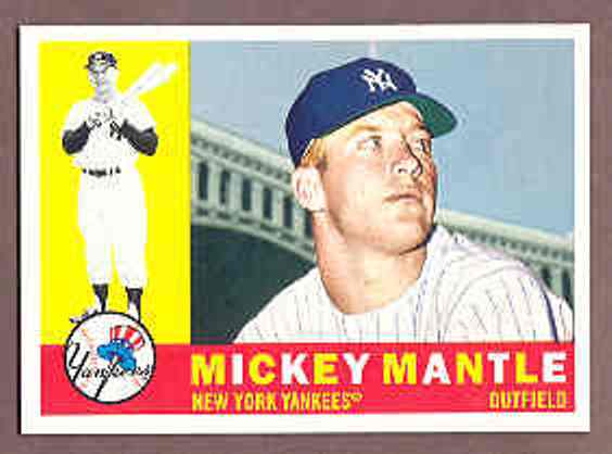 2010 Topps National Convention 1960 Retro Mickey Mantle Card