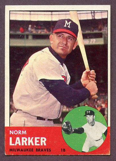1963 Topps Baseball #536 Norm Larker Braves EX 145475