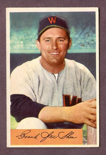 1954 Bowman Baseball #104 Frank Shea Senators VG 222658