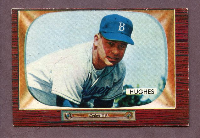 1955 Bowman Baseball #156 Jim Hughes Dodgers EX 224571