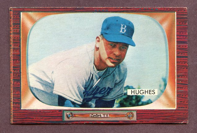 1955 Bowman Baseball #156 Jim Hughes Dodgers EX 224572