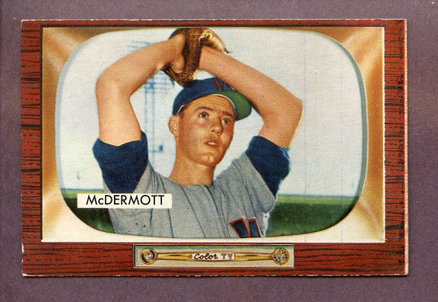 1955 Bowman Baseball #165 Mickey McDermott Senators EX 224583