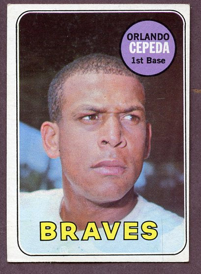 1969 Topps Baseball #385 Orlando Cepeda Braves EX 230331