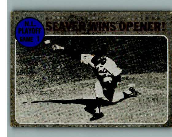 1970 Topps Baseball #195 N.L Play Off Game 1 Tom Seaver EX 246065