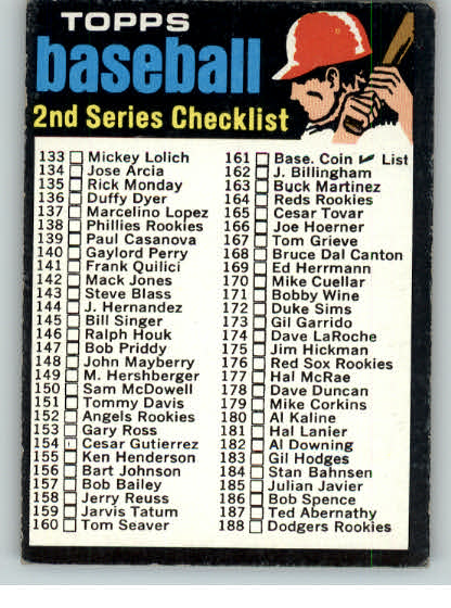 1971 Topps Baseball #123 Checklist 2 VG-EX 248603