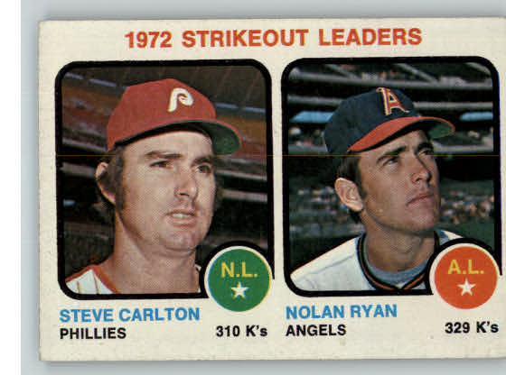 1973 Topps Baseball #067 Strike Out Leaders Ryan Carlton EX-MT 259977
