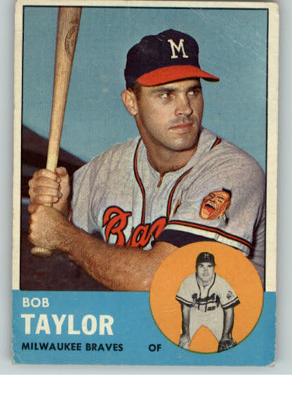1963 Topps Baseball #481 Bob Taylor Braves VG-EX 286410