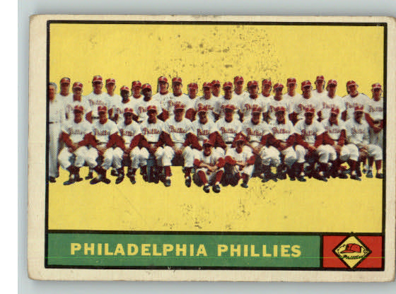 1961 Topps Baseball #491 Philadelphia Phillies Team VG-EX 300689