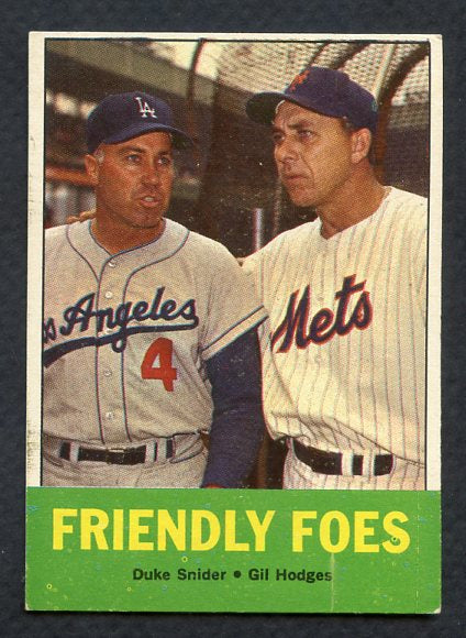 1963 Topps Baseball #068 Duke Snider Gil Hodges EX-MT 301143