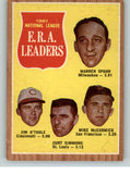 1962 Topps Baseball #056 N.L. ERA Leaders Warren Spahn EX 306642