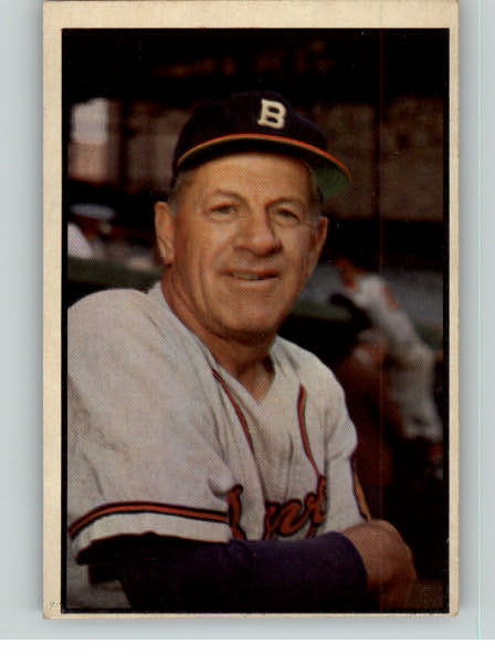1953 Bowman Color Baseball #069 Charlie Grimm Braves EX-MT 320860