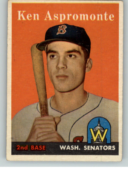 1958 Topps Baseball #405 Ken Aspromonte Senators EX-MT 324756