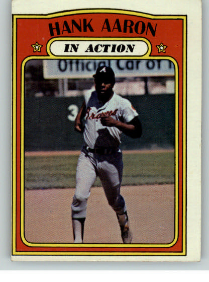 1972 Topps Baseball #300 Hank Aaron IA Braves VG-EX 334665