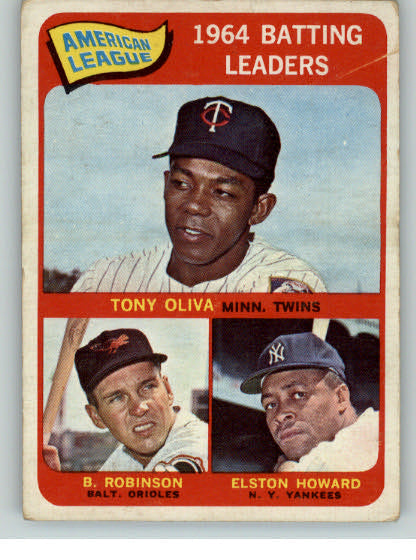 1965 Topps Baseball #001 A.L. Batting Leaders Brooks Robinson VG-EX 336195