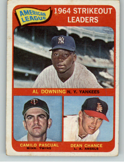 1965 Topps Baseball #011 A.L. Strike Out Leaders VG-EX 336198