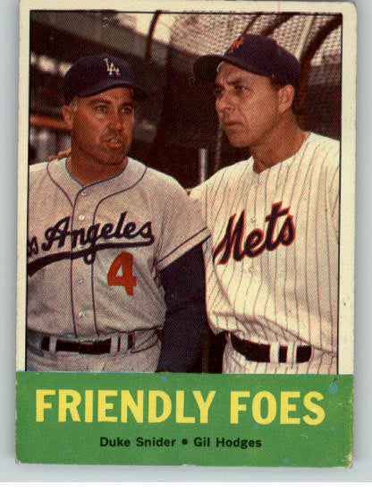 1963 Topps Baseball #068 Duke Snider Gil Hodges EX 338260