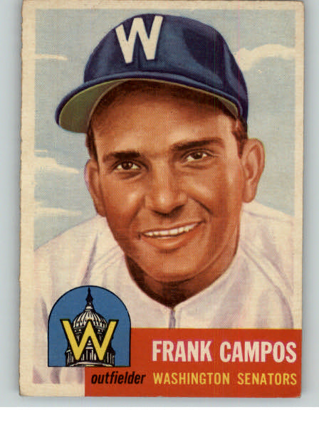 1953 Topps Baseball #051 Frank Campos Senators EX-MT 338606