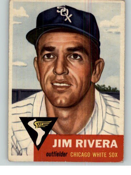 1953 Topps Baseball #156 Jim Rivera White Sox EX 338704