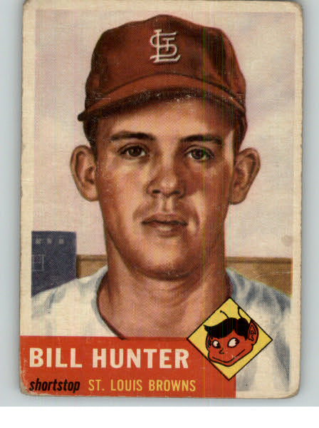1953 Topps Baseball #166 Billy Hunter Browns VG 338712