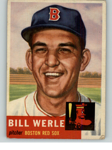 1953 Topps Baseball #170 Bill Werle Red Sox VG 338718