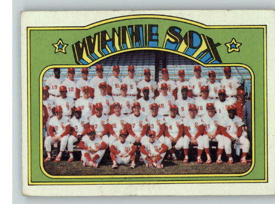 1972 Topps Baseball #381 Chicago White Sox Team EX 340099