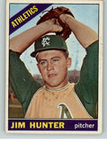 1966 Topps Baseball #036 Catfish Hunter A's EX 340668