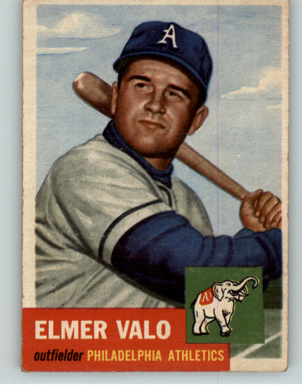 1953 Topps Baseball #122 Elmer Valo A's VG-EX 344988