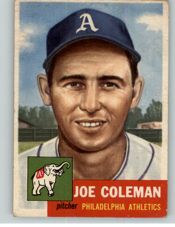 1953 Topps Baseball #279 Joe Coleman A's VG-EX 345029