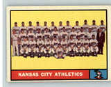 1961 Topps Baseball #297 Kansas City A's Team EX-MT 346449