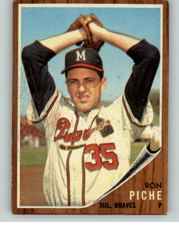 1962 Topps Baseball #582 Ron Piche Braves EX 347003