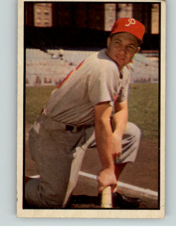 1953 Bowman Color Baseball #067 Mel Clark Phillies EX 347704