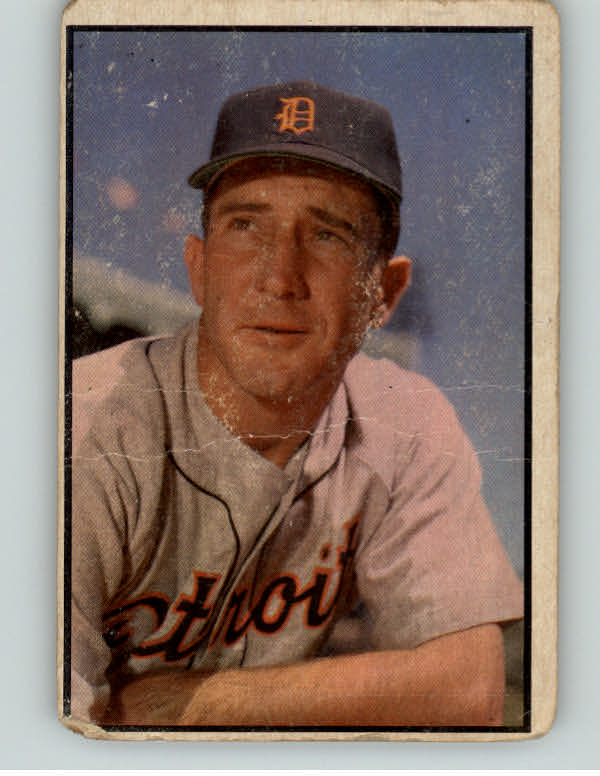 1953 Bowman Color Baseball #132 Fred Hutchinson Tigers FR-GD 348029